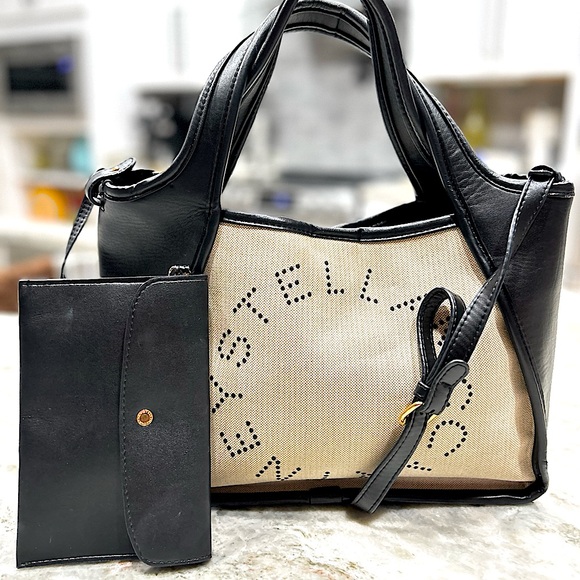 Stella McCartney Authentic Vegan Perforated Logo Tote Bag - Picture 1 of 13